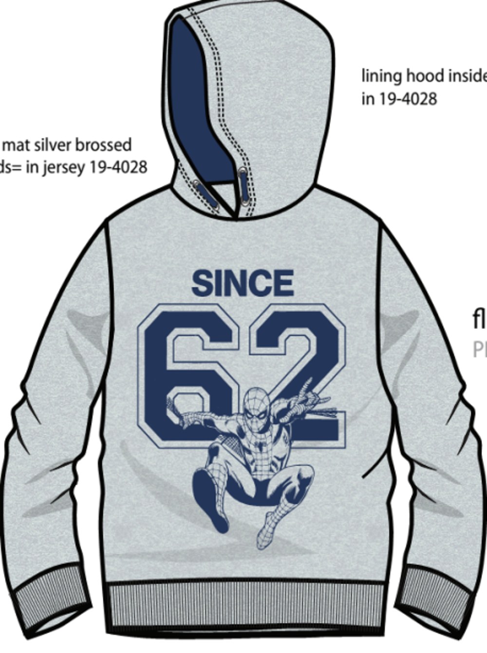 Ladies sweatshirt garment